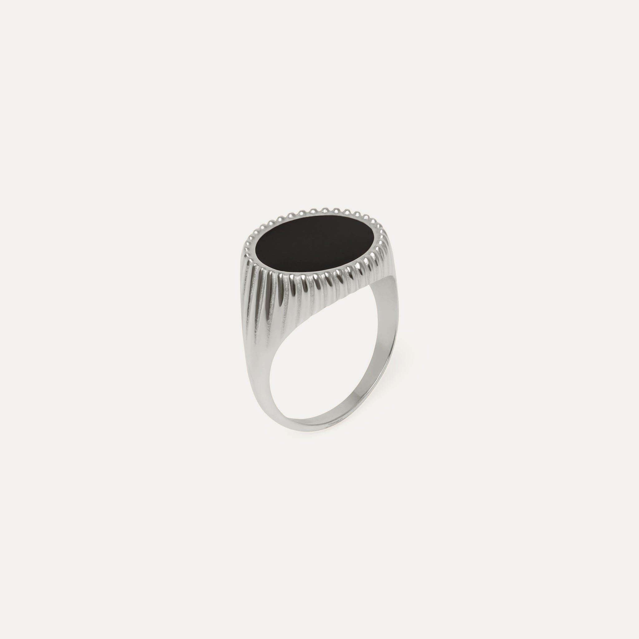 Stilnest Joi Solar Spritz Cocktail Ring Silber 52 Schwarz