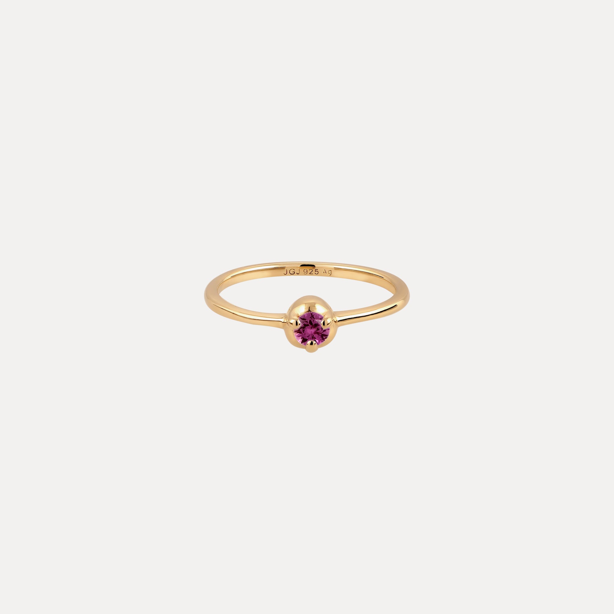 Stilnest Mini Birthstone Ring Geburtssteinring Januar Granat 52