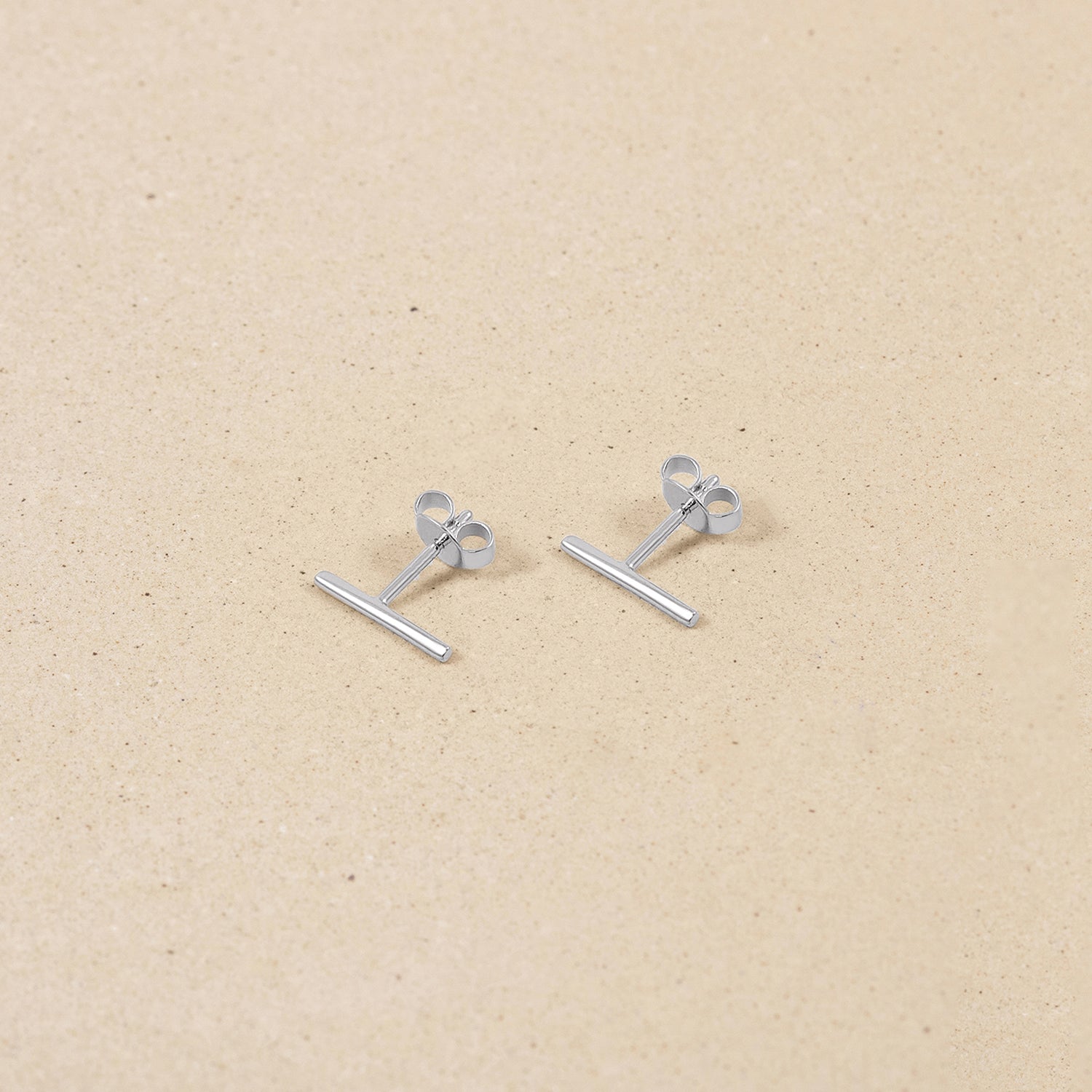 Stilnest Twist Bar Ohrstecker Gold Vermeil Silber