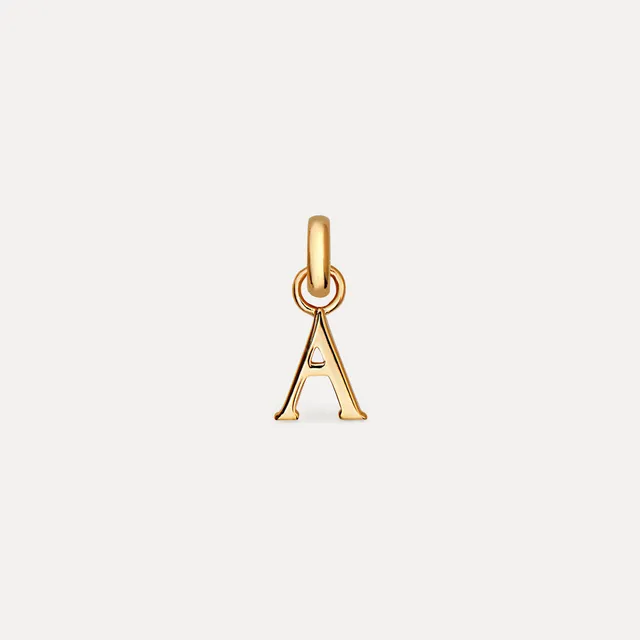 Stilnest Mini Initial Anhänger Gold Buchstabe A
