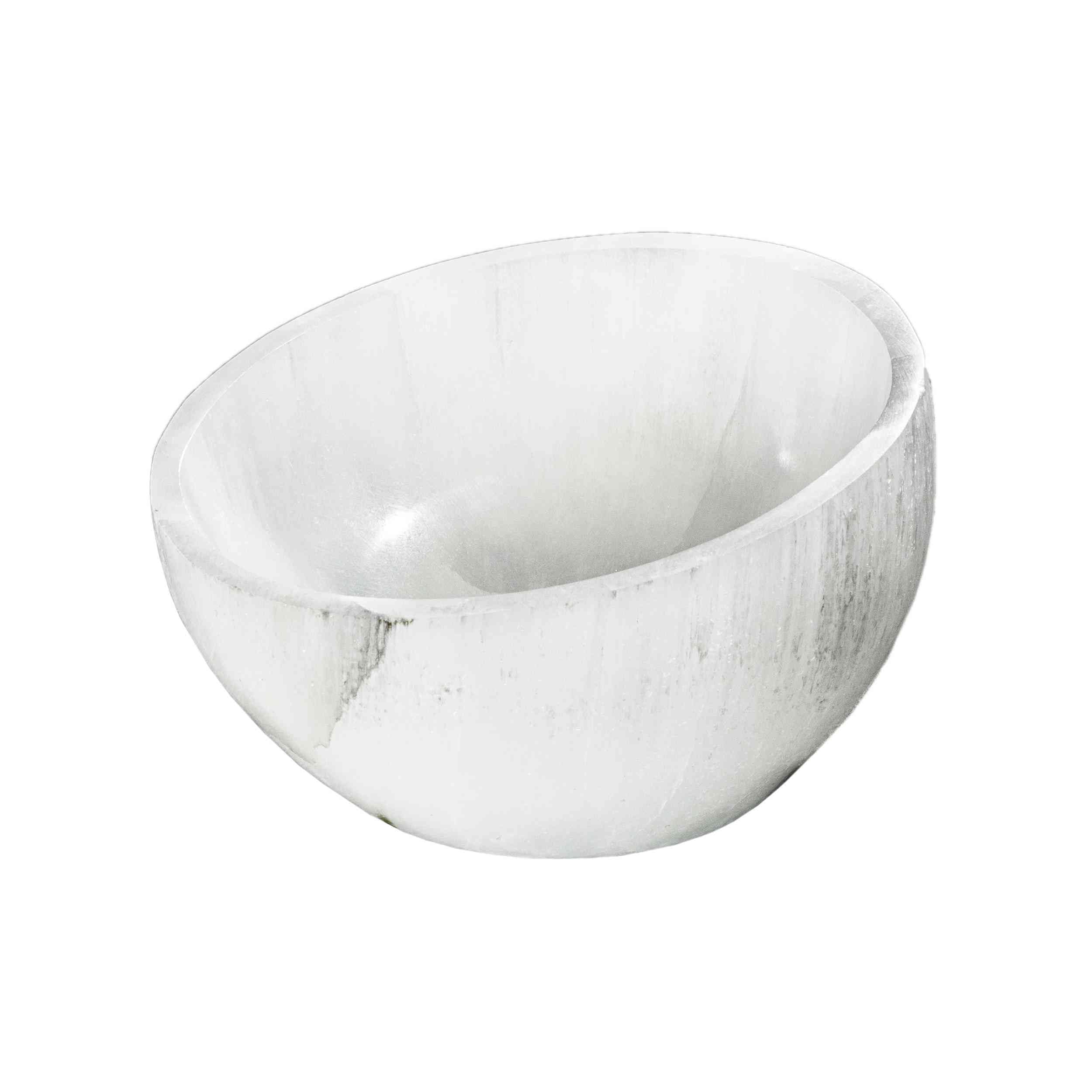 NKlaus Selenit-Schale rund 12x7 cm poliert