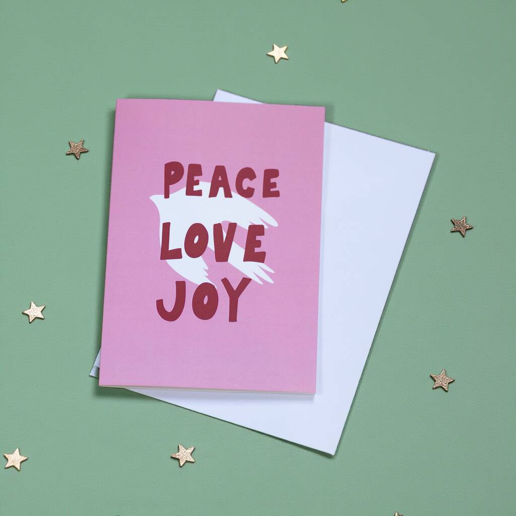 Joy by Corrine Smith White Dove Weihnachtskarte Taube
