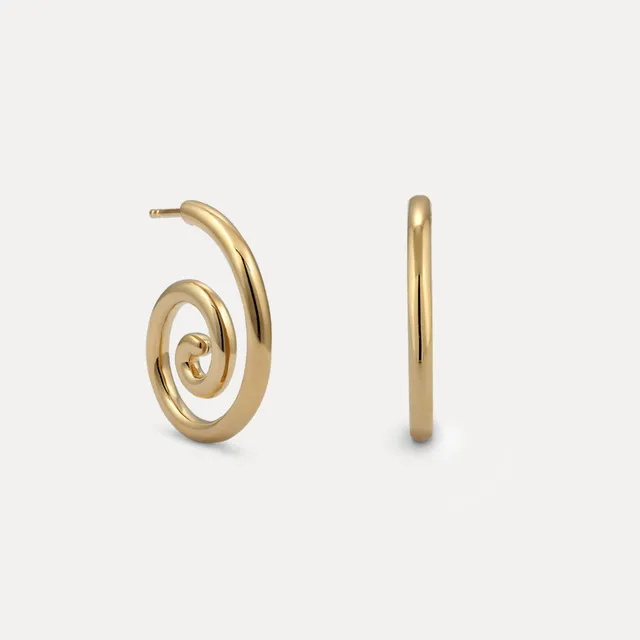 Stilnest Hypnotic Creolen Gold Vermeil Spirale