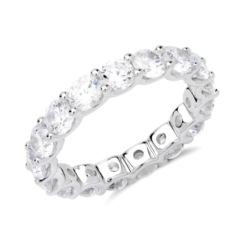 JEWLIX VR0164 Eternityring 925 Silber Zirkonia Vollbesatz