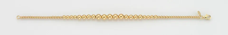 Eugen Rühle Kugelarmband 37.8100 Armband Gold 585 2,5-6mm Verlauf