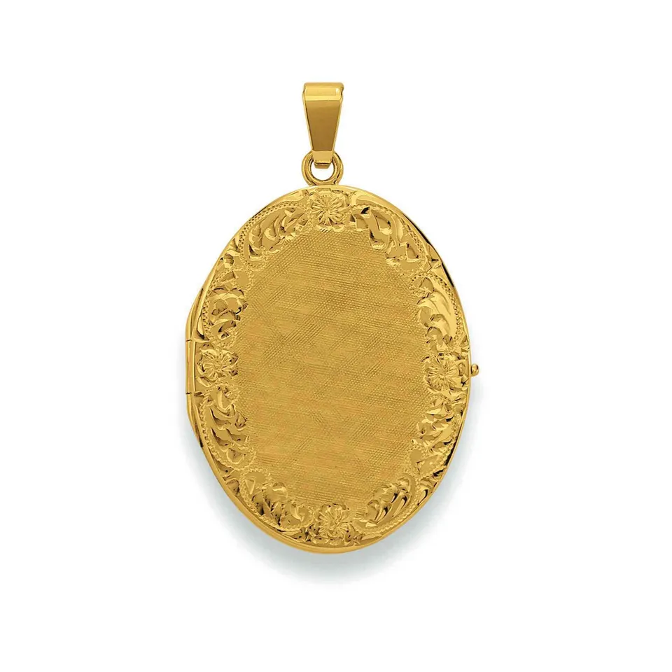 Eugen Rühle Medaillon oval graviert 23x31mm Anhänger 333