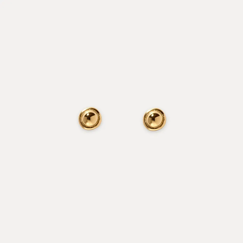 Stilnest Fluid Ohrstecker Ohrringe Gold 4,8mm