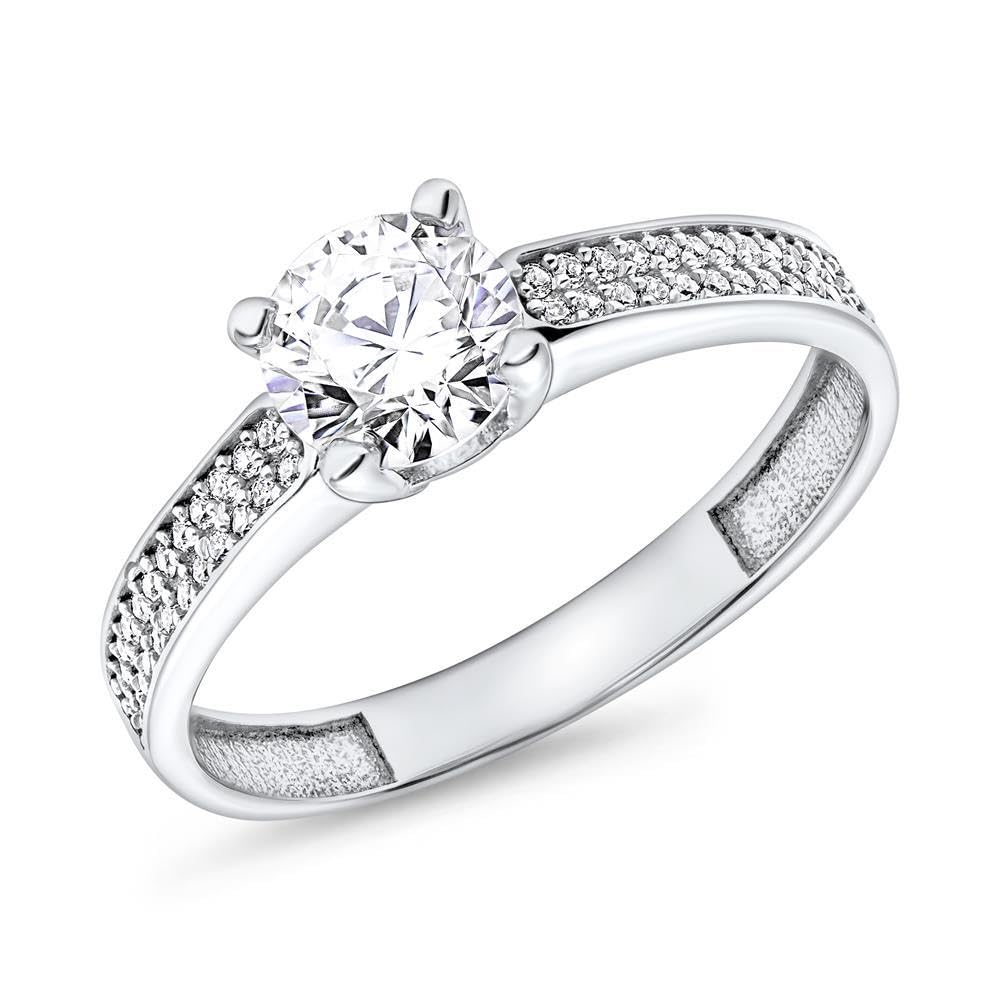 JEWLIX 375 Weißgold Verlobungsring Zirkonia Ring Echtgold