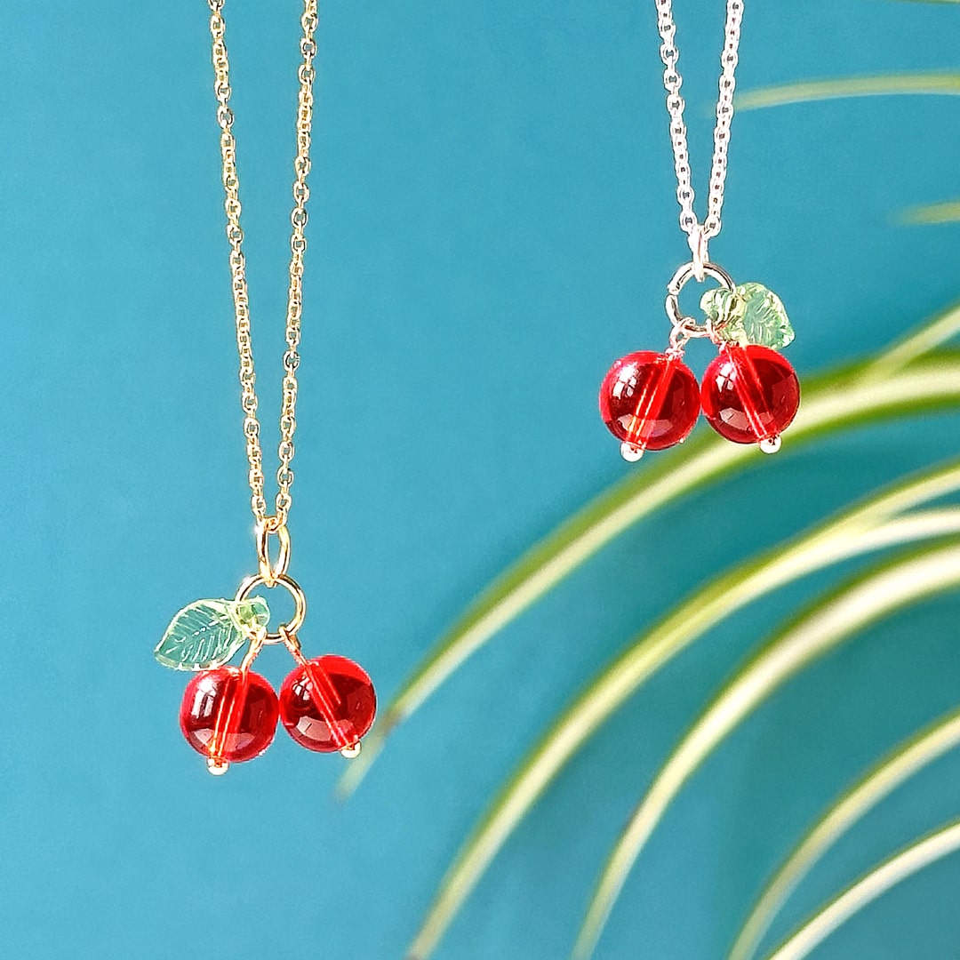 Joy by Corrine Smith Cherry Halskette Glas Gold 40-45 cm