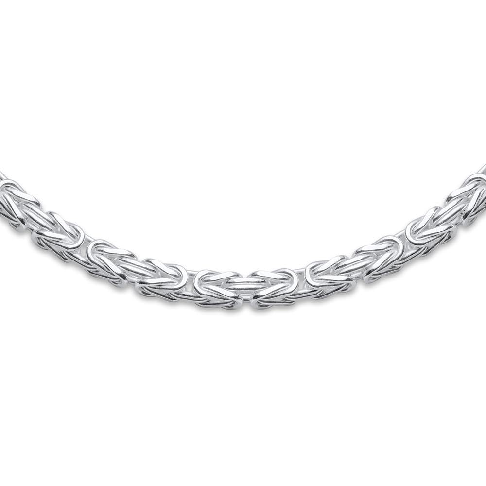 JEWLIX Königskette Silber Halskette 3,2 mm 45 cm