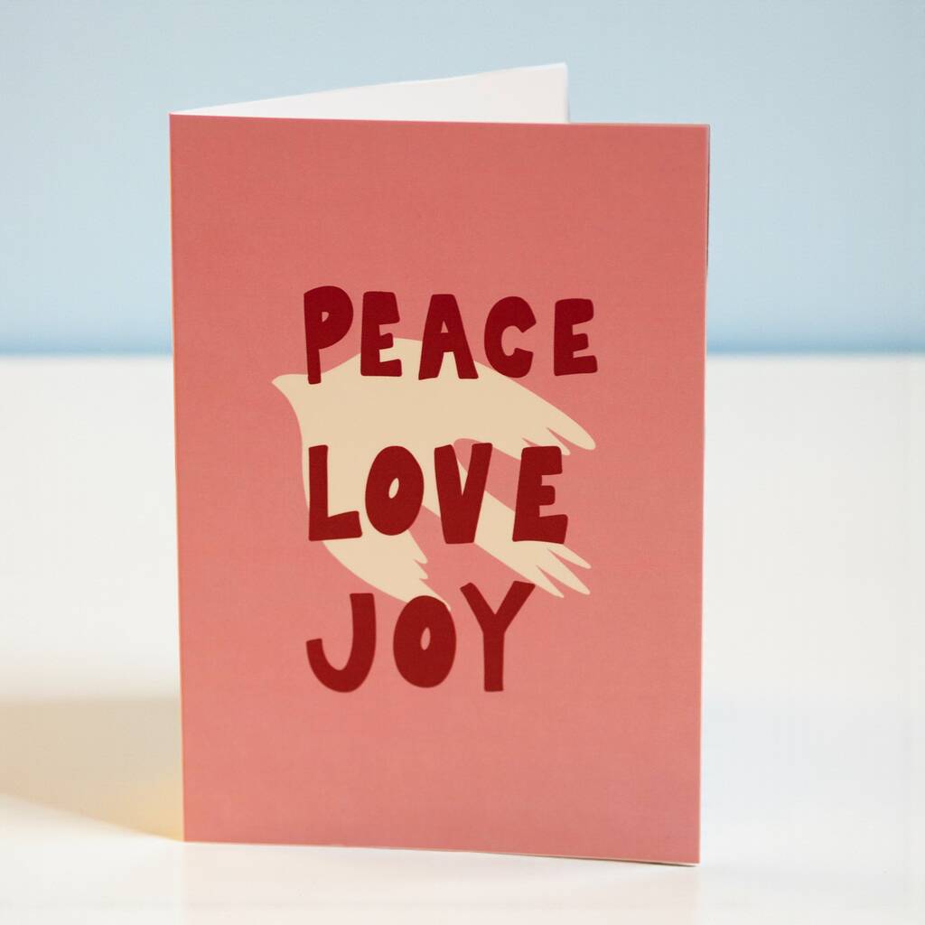 Joy by Corrine Smith White Dove Weihnachtskarte Taube