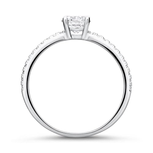 JEWLIX Verlobungsring 375 Weißgold Zirkonia Gr. 56