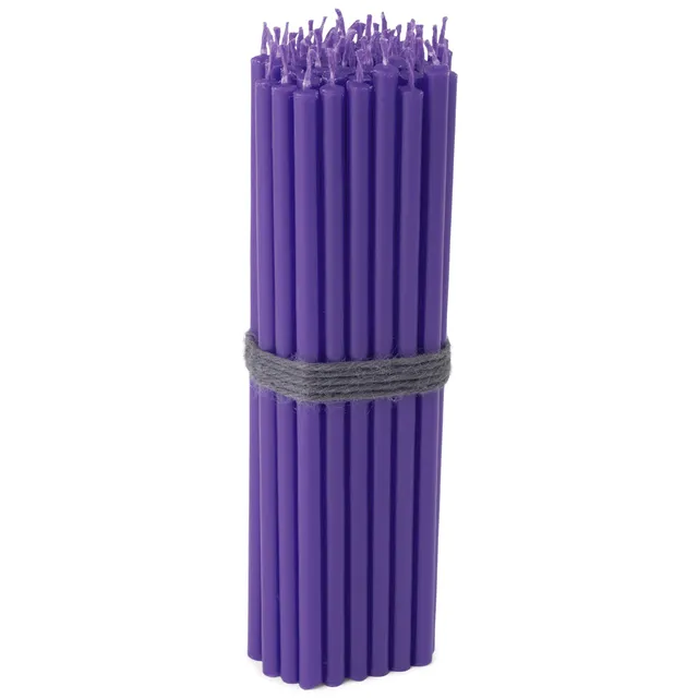 NKlaus Candles Stabkerzen Violett 50er 16cm Paraffin