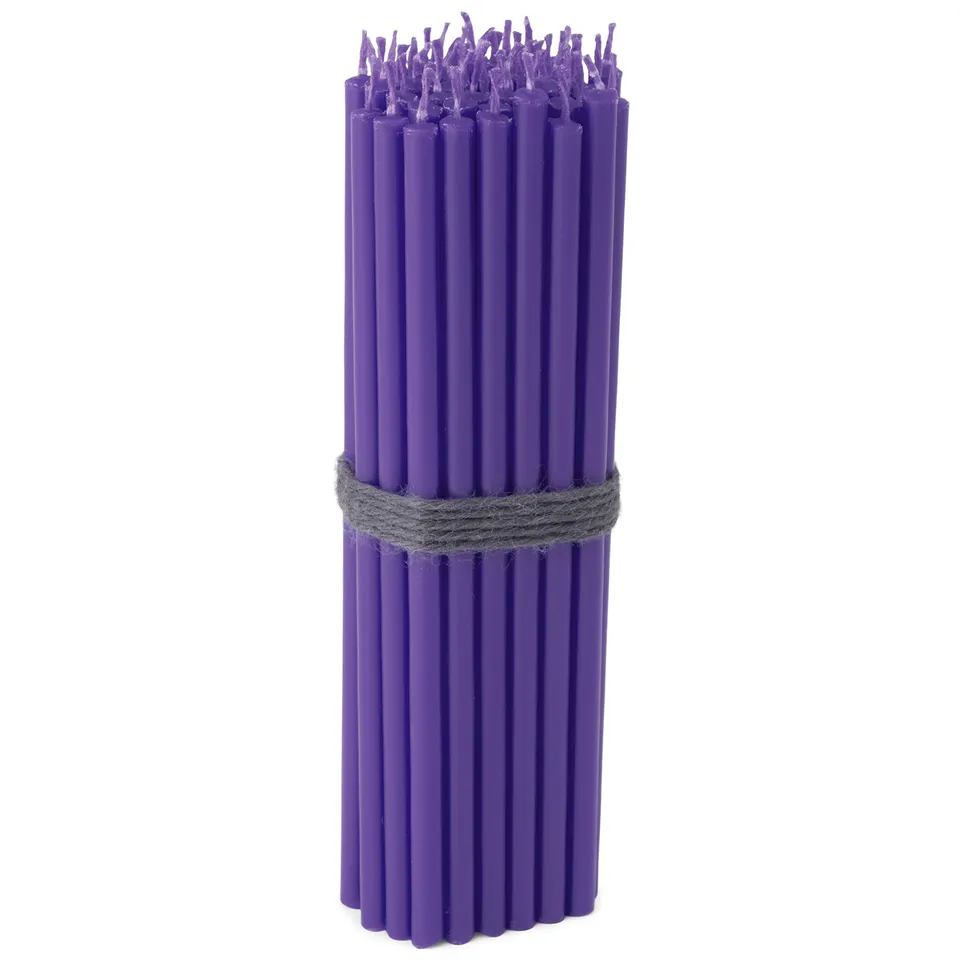NKlaus Candles Stabkerzen Violett 50er 16cm Paraffin