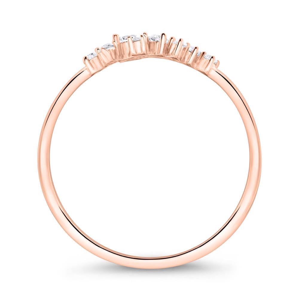 JEWLIX Ring Silber 925 rosévergoldet Zirkonia Gr. 52