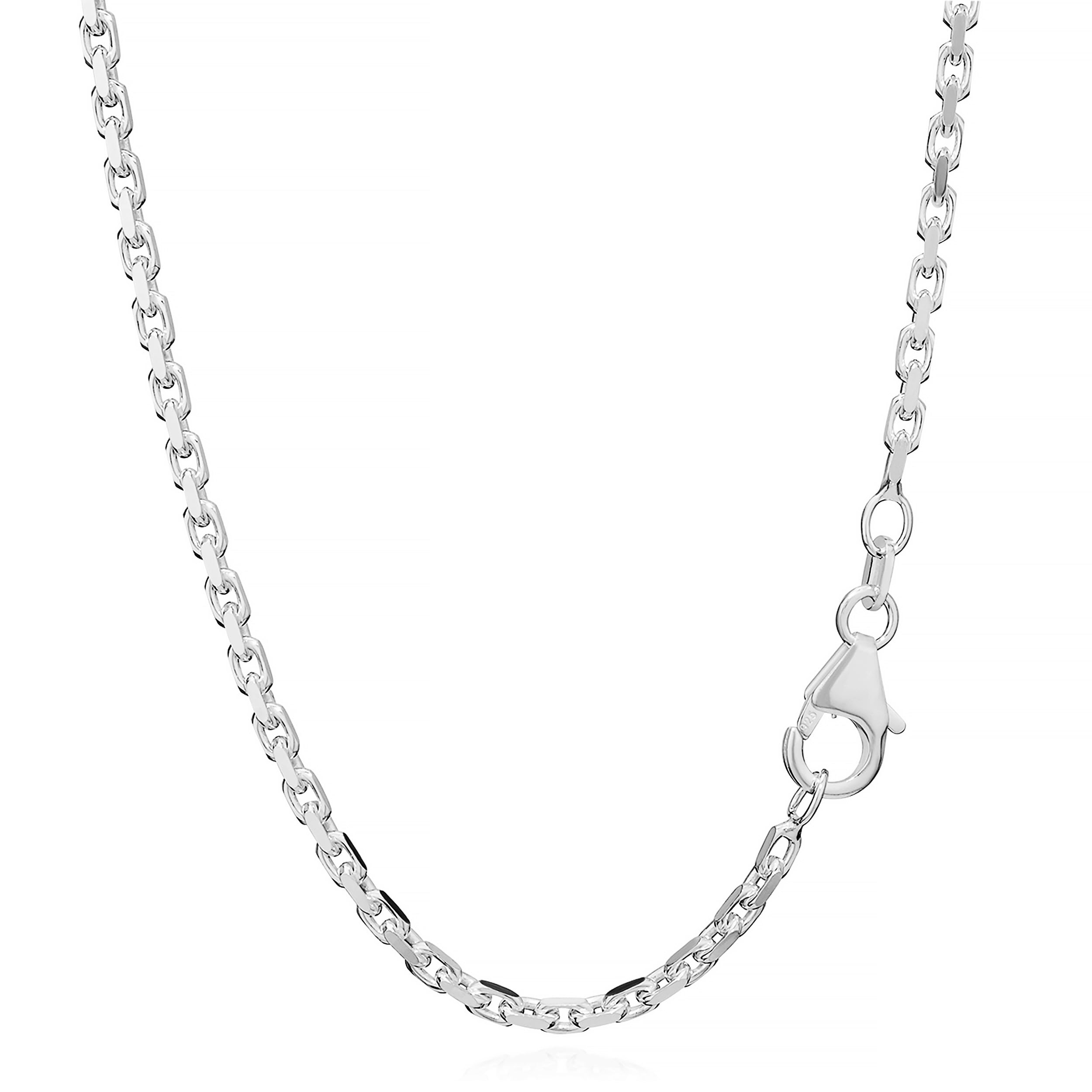 NKlaus Jewellery Ankerkette 925 Silber Collier 42cm 2mm