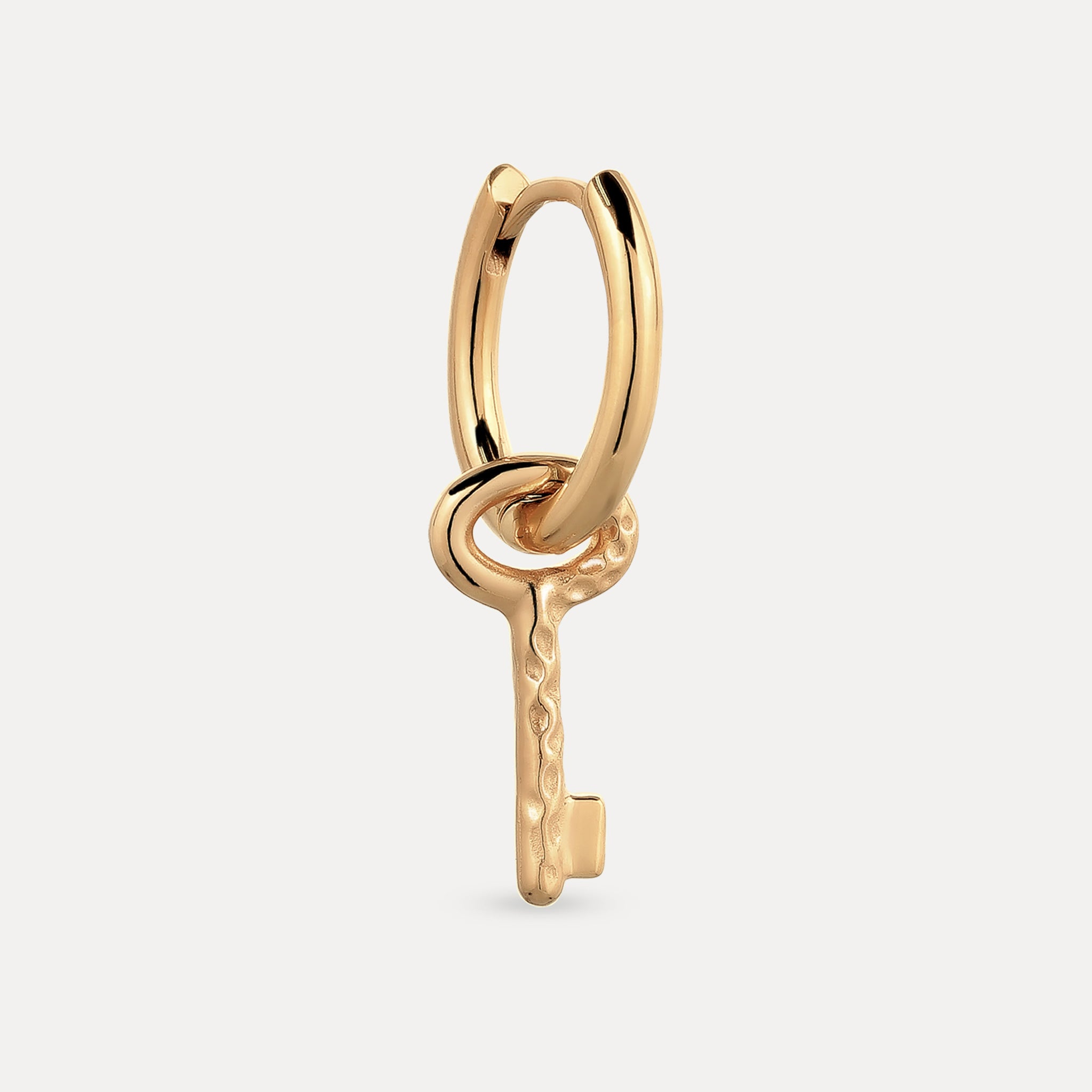 Stilnest Key Creole Single Ohrring Gold Vermeil