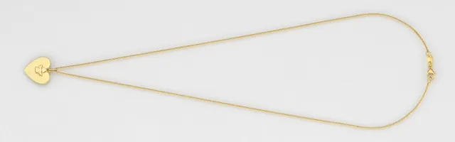 Eugen Rühle Anhänger Platte Herz Engel 585 Gelbgold Kette