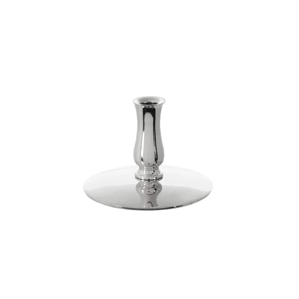 NKlaus Candle Holder Kerzenhalter Messing silber 50 mm
