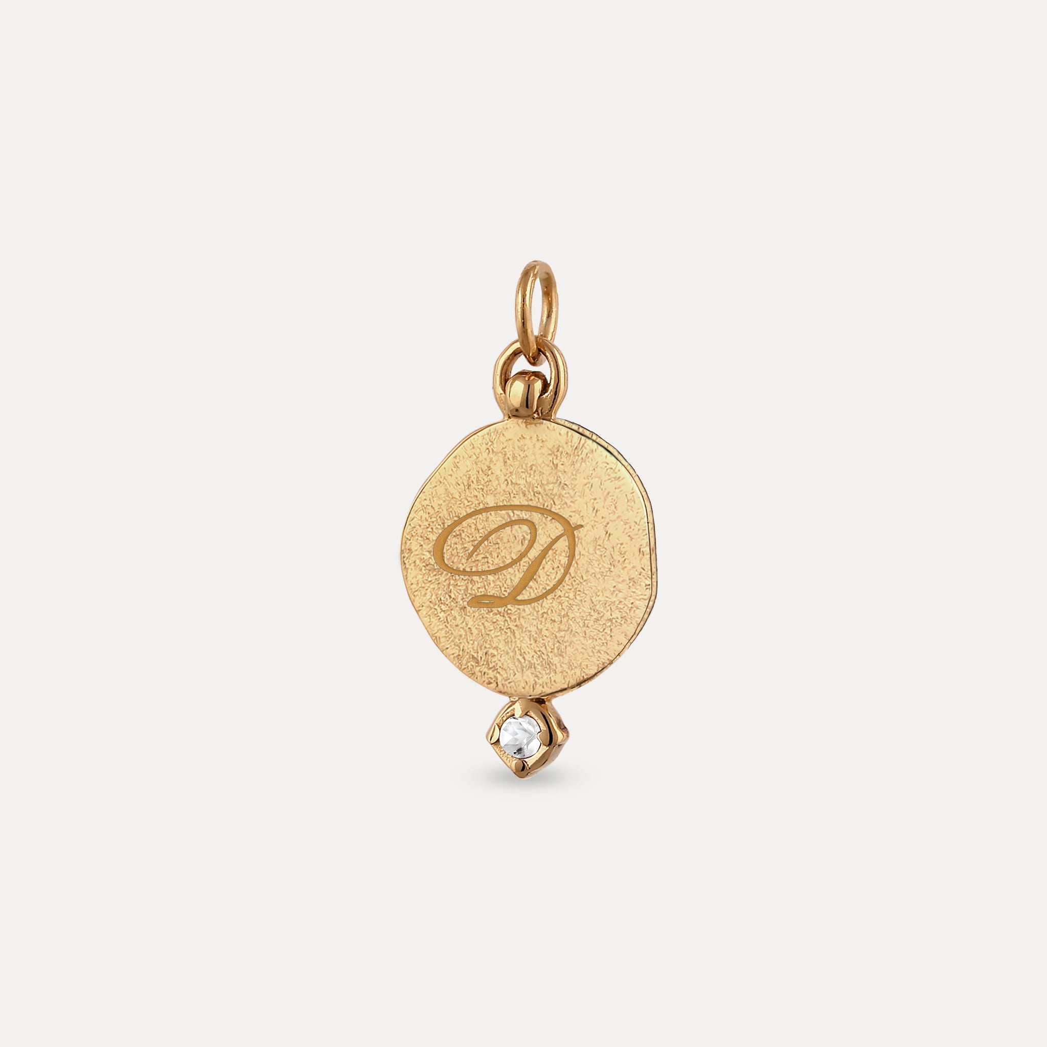 Stilnest Fluid Medallion Anhänger Saphir Matt Vermeil