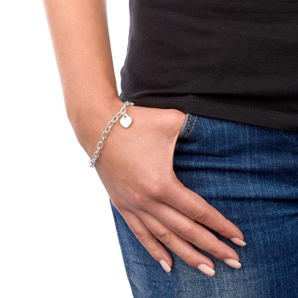 JEWLIX ID-Armbänder CB0008 Bettelarmband Silber 26 cm Herz