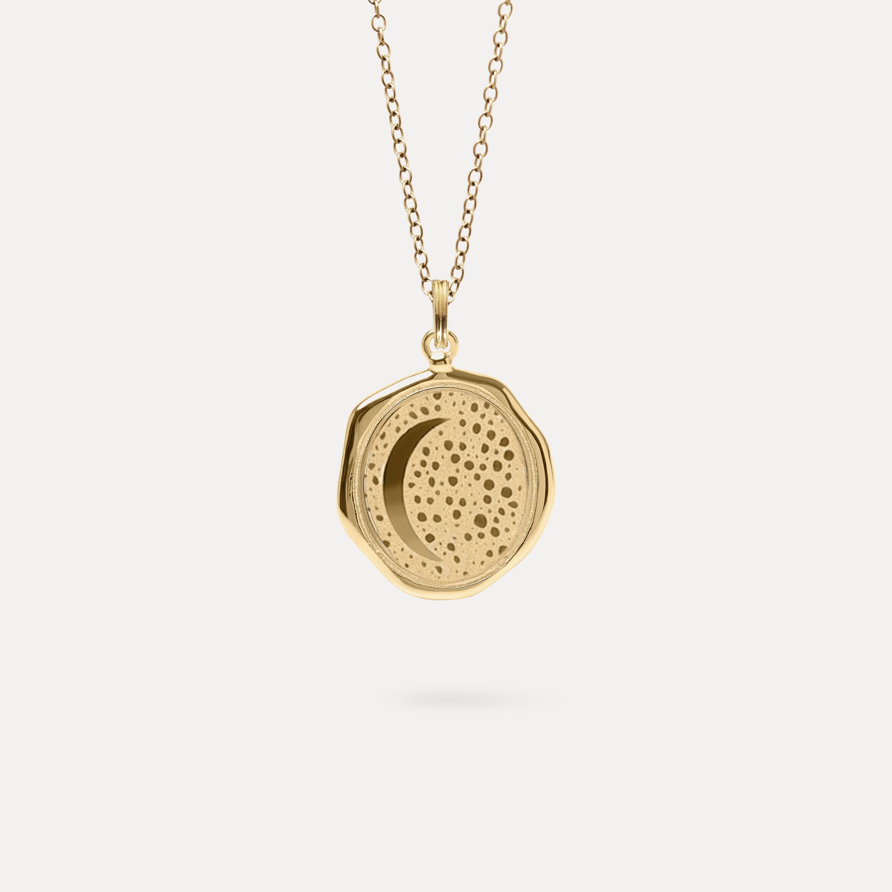 Stilnest Moon Large Seal Kette 585 Gold 14k 45cm