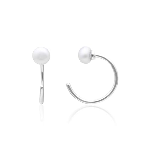 JEWLIX Ohrstecker Ear Cuffs Perle 925 Silber Süßwasserperle Paar