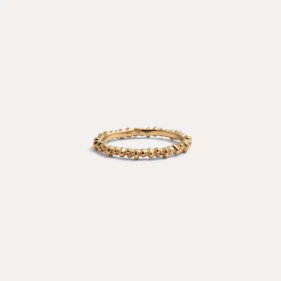Stilnest Ore Ring 24k Gold Vermeil Stapelring