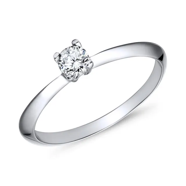 JEWLIX VR0009 Verlobungsring Silber Zirkonia dezent