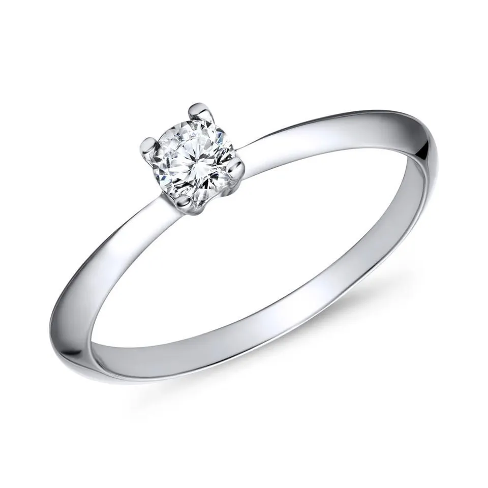 JEWLIX VR0009 Verlobungsring Silber Zirkonia dezent