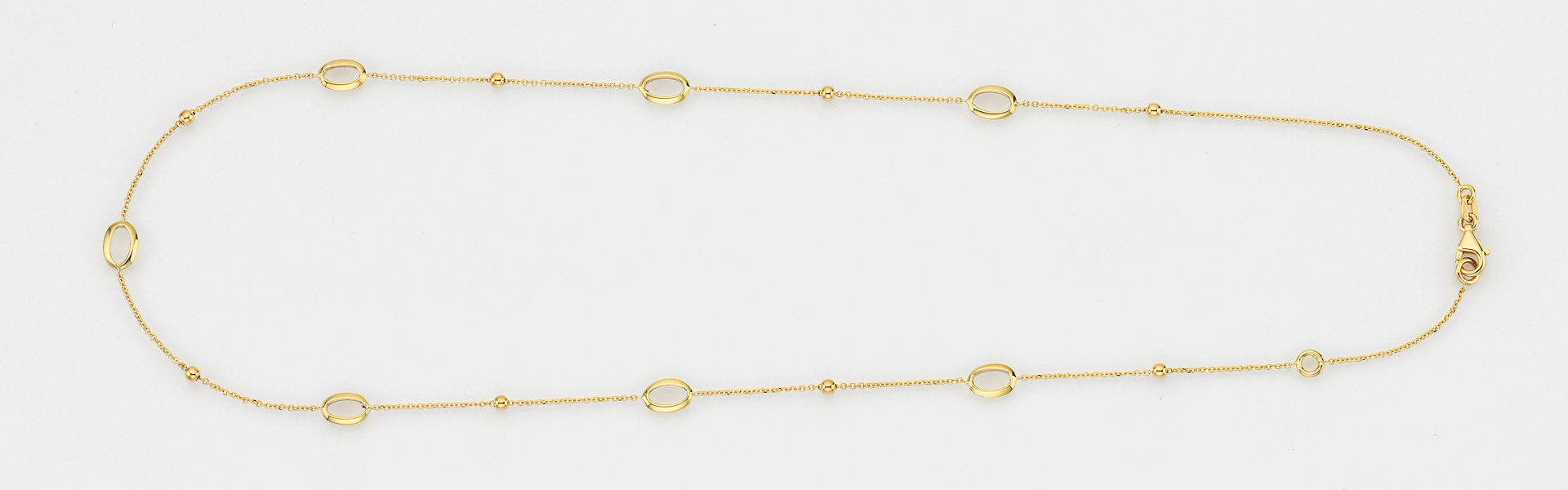 Eugen Rühle Collier mit Kugeln 585 Gelbgold Halskette