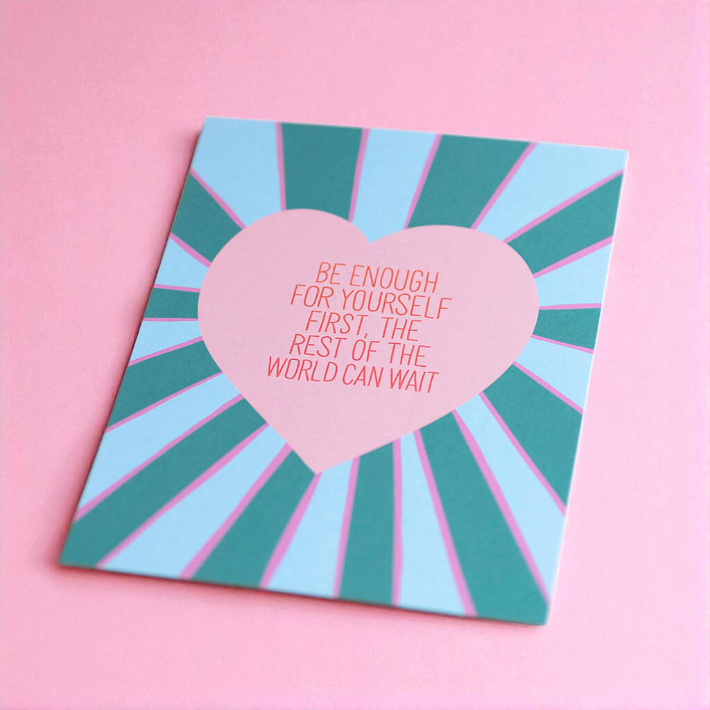 Joy Be Enough For Yourself A5 Kunstdruck Herz