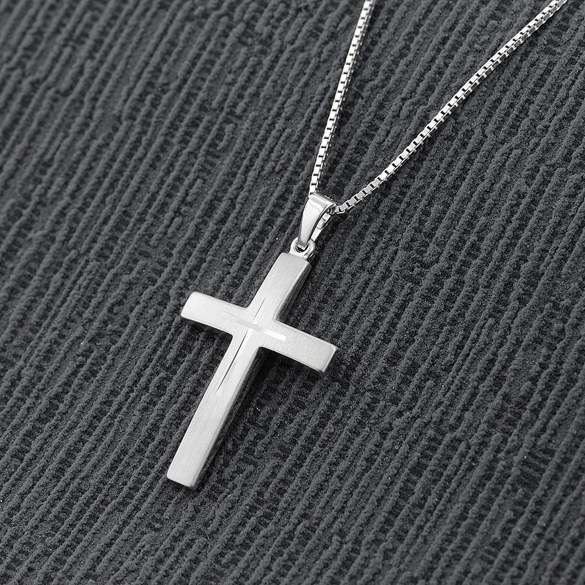 trendor Kreuz 60705 Herrenkette Silber mit Kette 60 cm