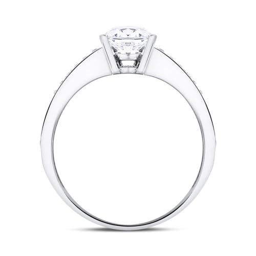 JEWLIX Verlobungsring 375 Weißgold Zirkonia 52mm
