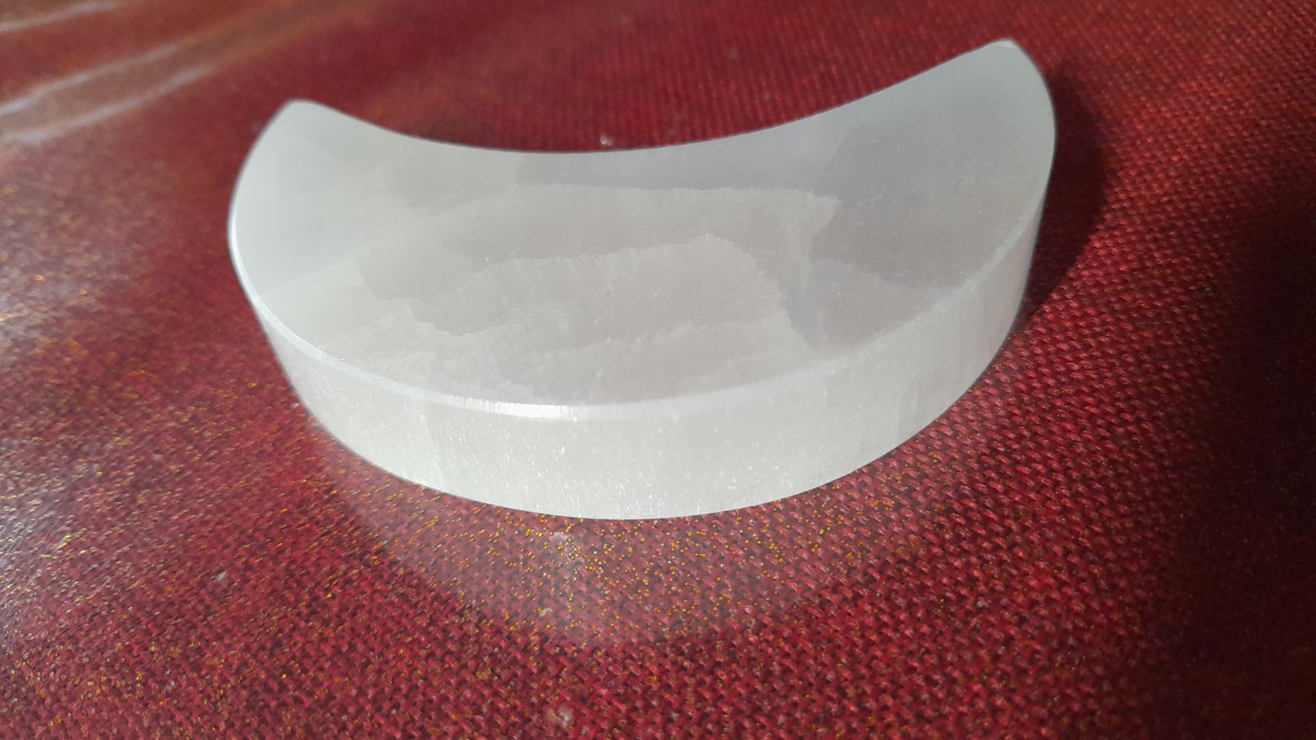 NKlaus Healing Crystals Selenit Mond Ladeplatte 8,5cm