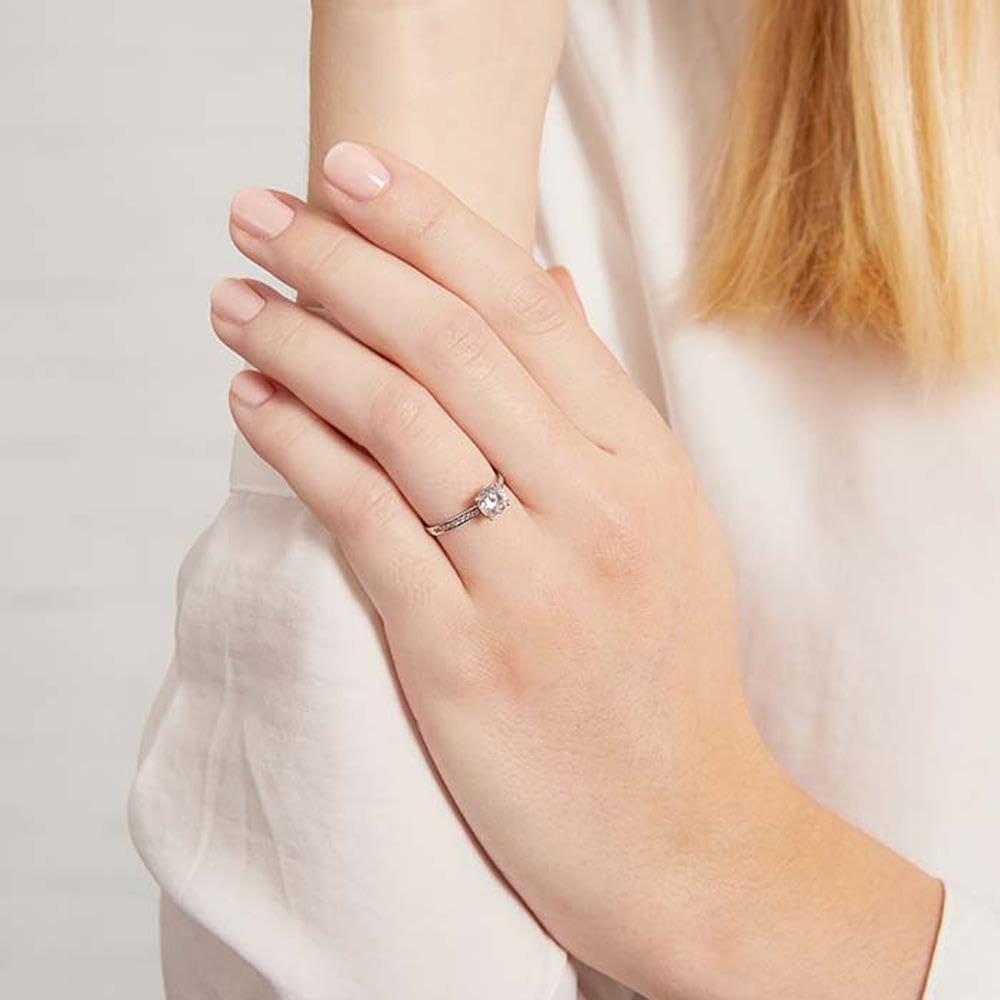 JEWLIX Verlobungsring Weißgold 375 Gr. 54 Zirkonia