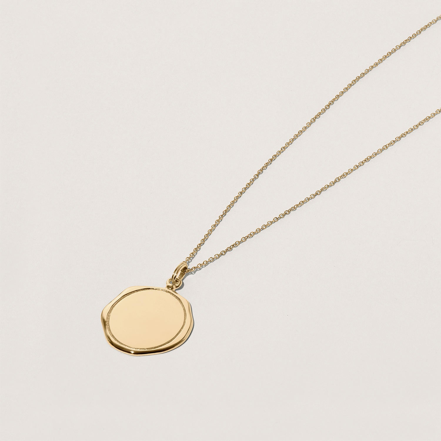 Stilnest Large Seal Kette Halskette 585 Gold gravierbar 45 cm