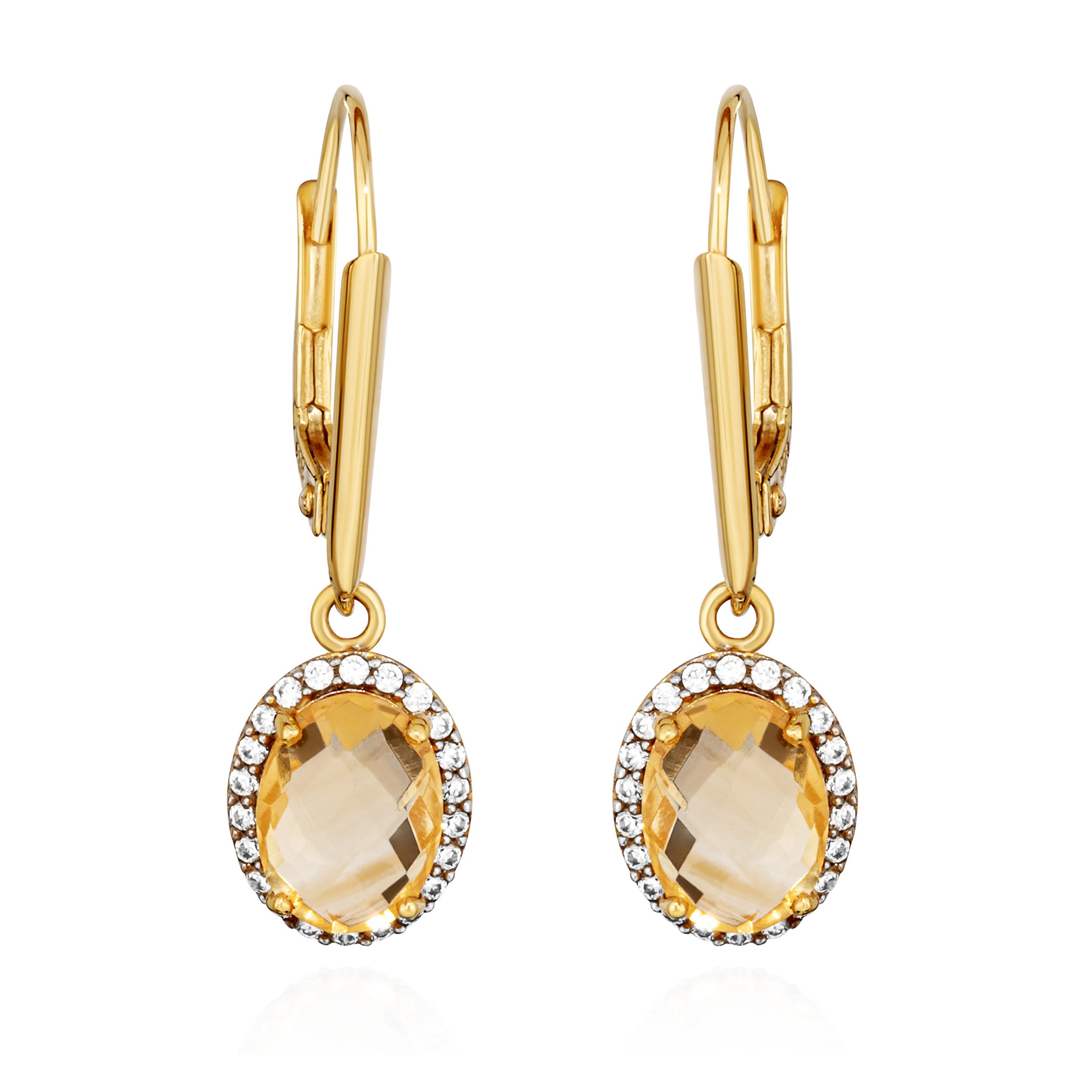 NKlaus Jewellery Ohrhänger Citrin 333 Gelbgold Edelstein