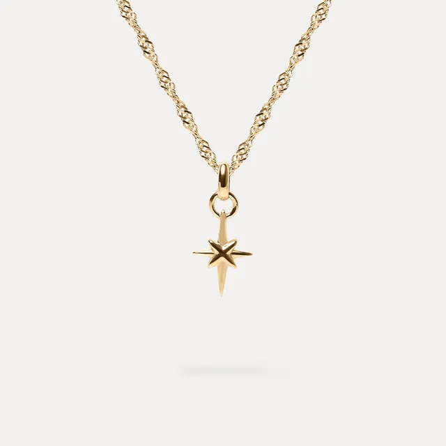 Stilnest Star Light Kette 585 Gold 45cm Massivgold
