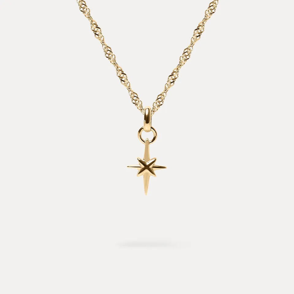 Stilnest Star Light Kette 585 Gold 45cm Massivgold