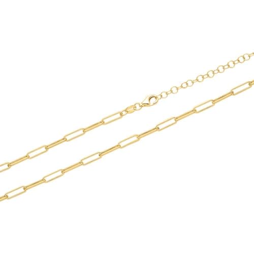 JEWLIX Ketten mit Anhänger Halskette Damen vergoldet 925er Silber