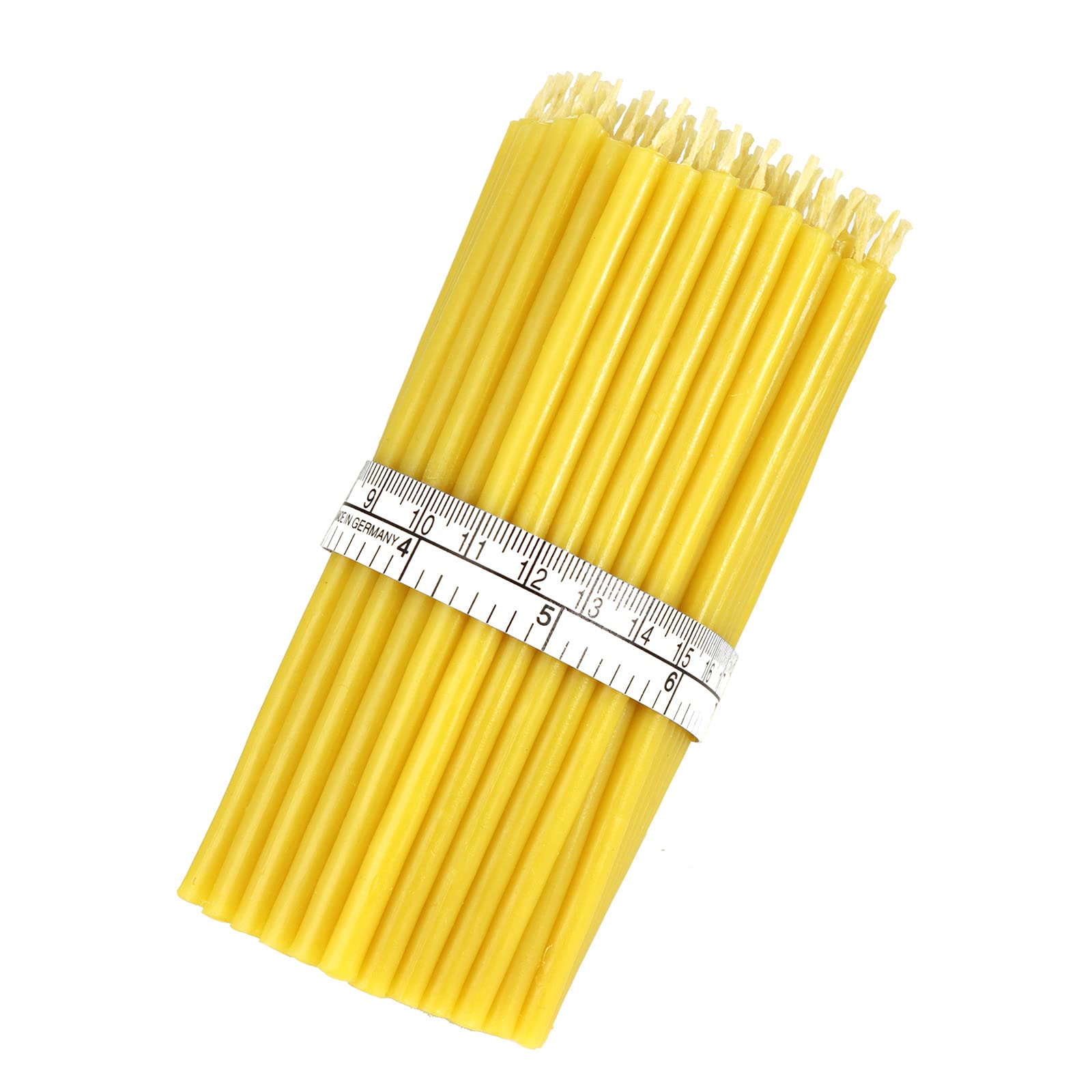 NKlaus Candles Wachskerzen gelb Altar Kerzen 12,5 cm 100 Stück
