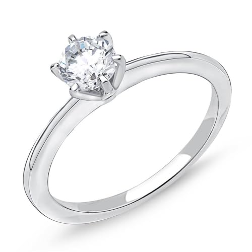 JEWLIX VR0123 Verlobungsring Silber 56mm 5mm Zirkonia