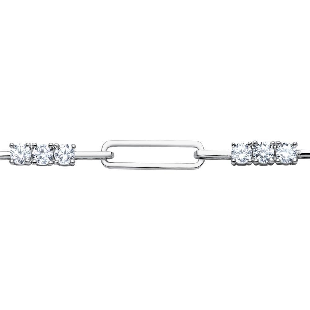 JEWLIX ID-Armband 925er Silber Rhodiniert Zirkonia