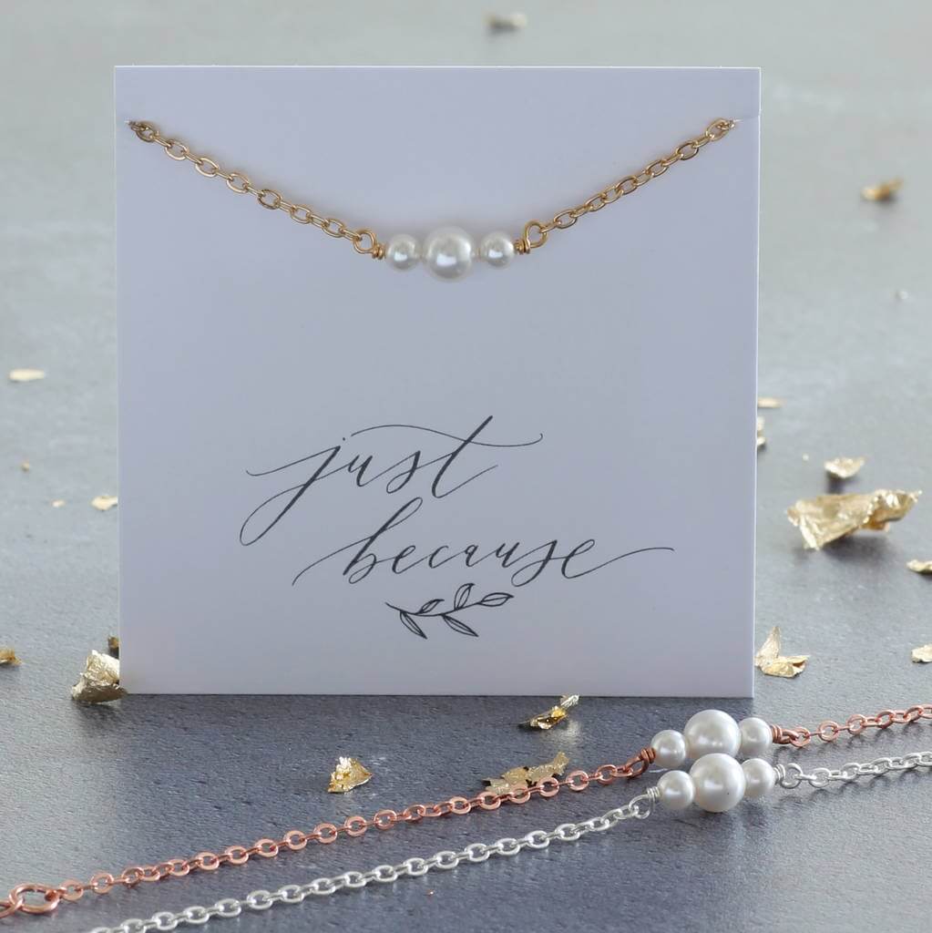 Joy by Corrine Smith Trio Perlenarmband Gold 7 Zoll