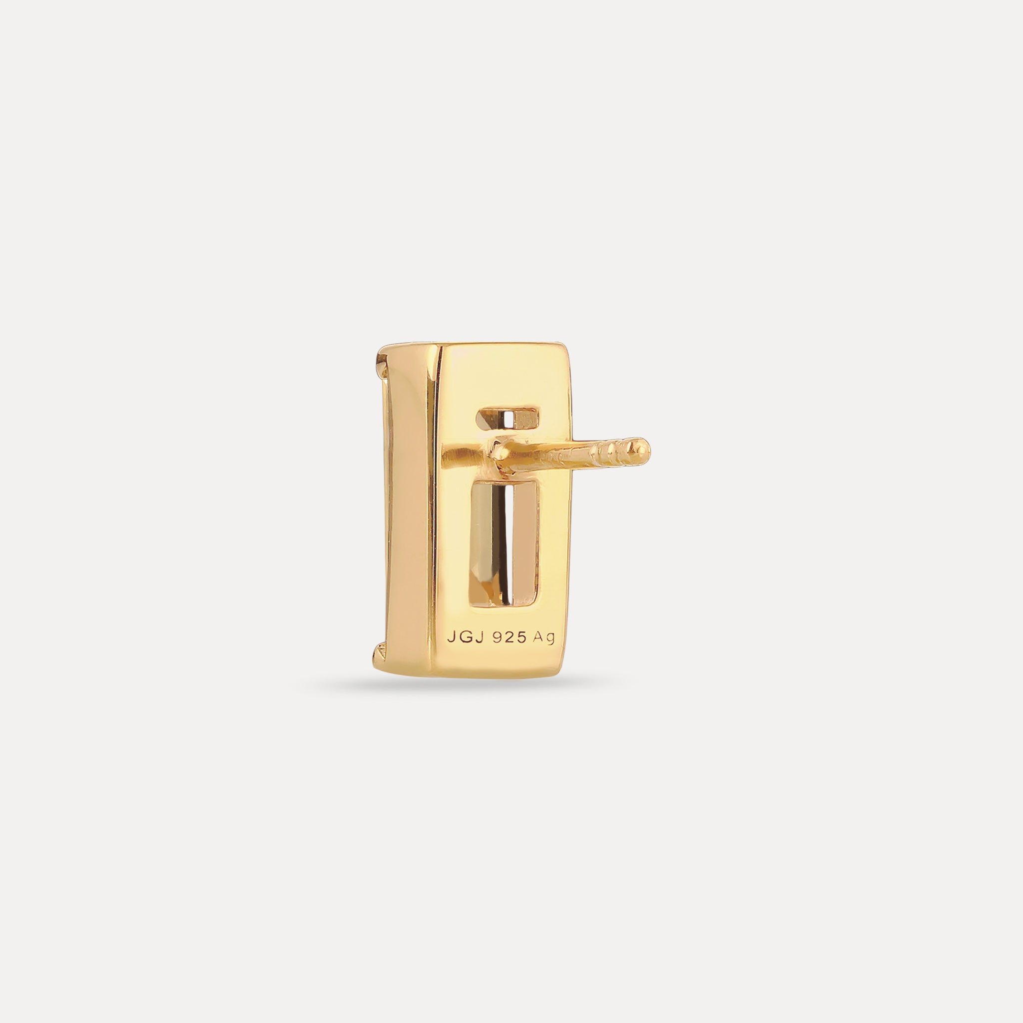 Stilnest Balance Baguette Ohrstecker Citrin Vermeil Single