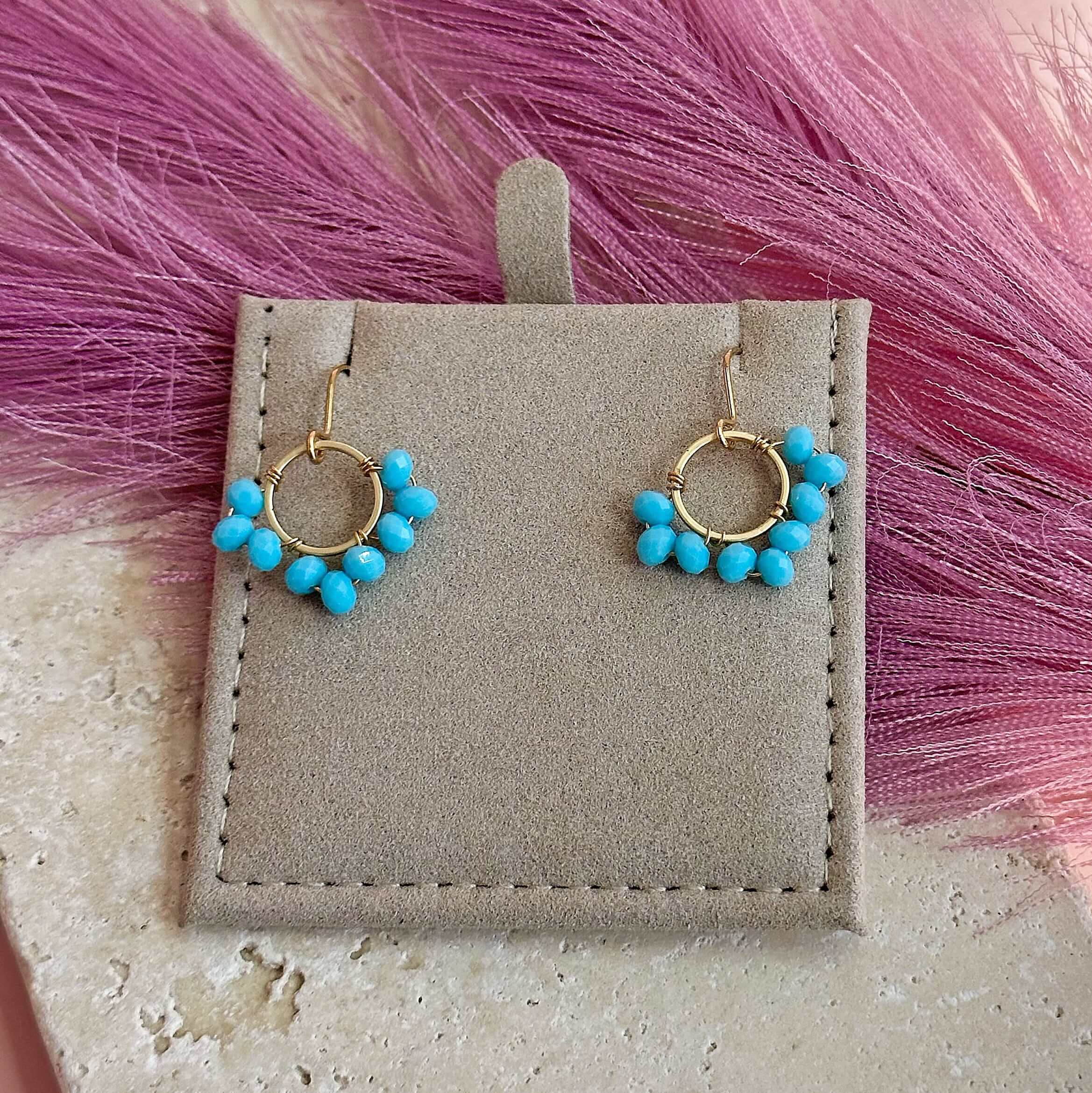 Joy by Corrine Smith Turquoise Circle Ohrringe Gold Türkis