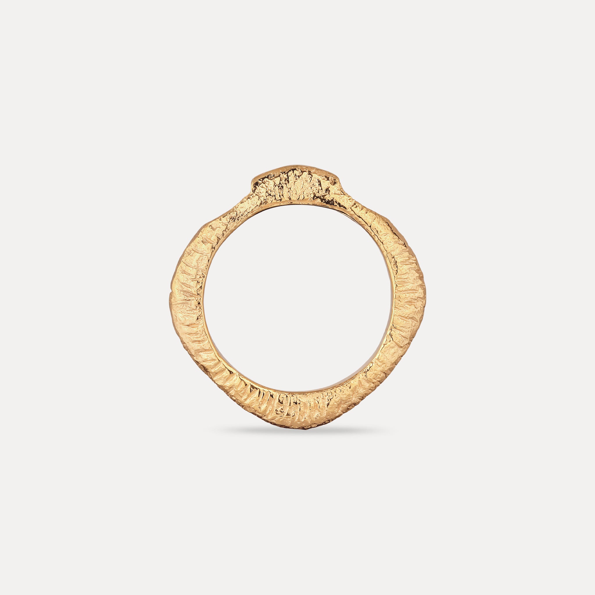 Stilnest Rings Contour Ring Anhänger Antique Gold Vermeil