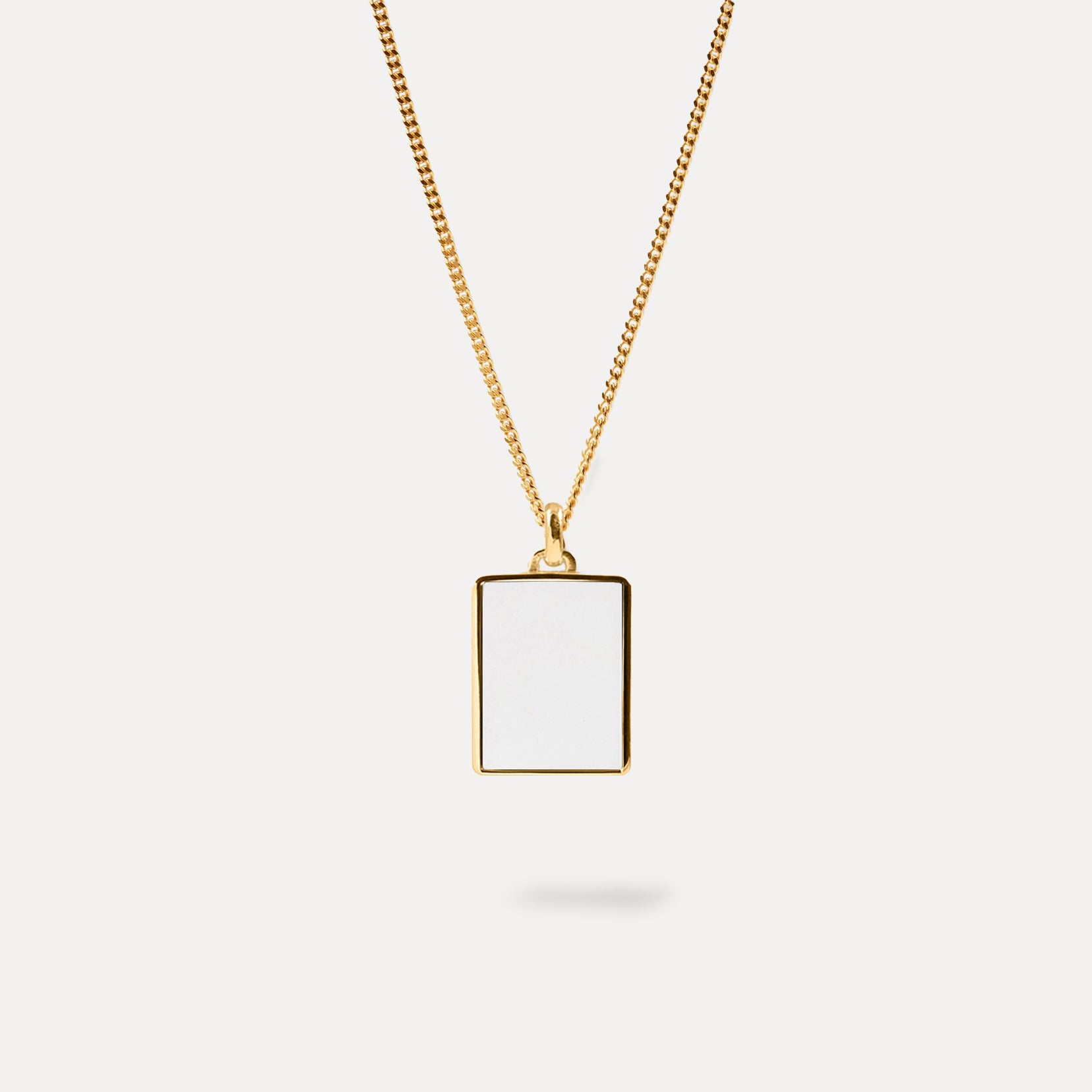 Stilnest Chalcedon Tag Kette 24k Vermeil Silber 45cm Edelstein
