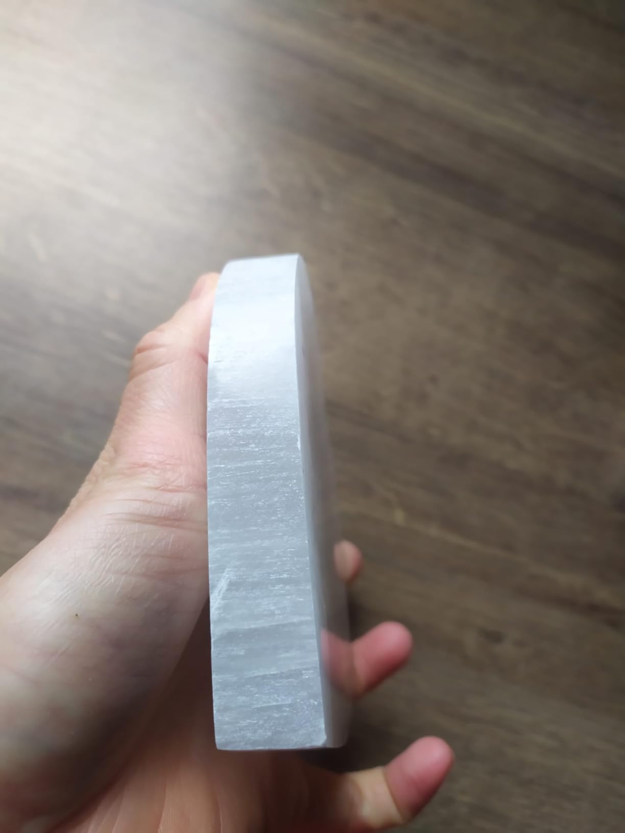 NKlaus Selenit Herzplatte Heilstein 12 cm 398 g